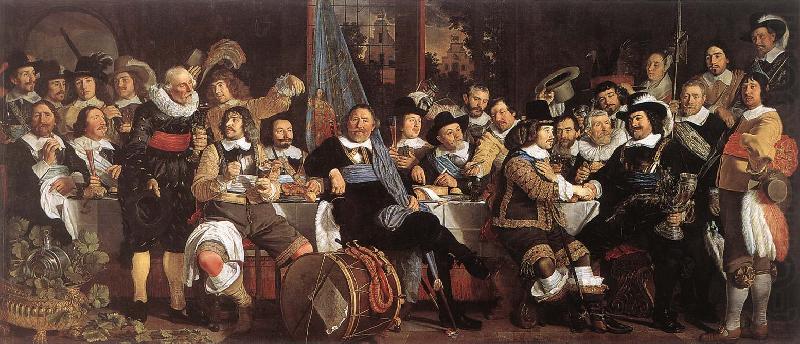 Celebration of the Peace of Mnster, 1648, at the Crossbowmen s Headquarters, HELST, Bartholomeus van der